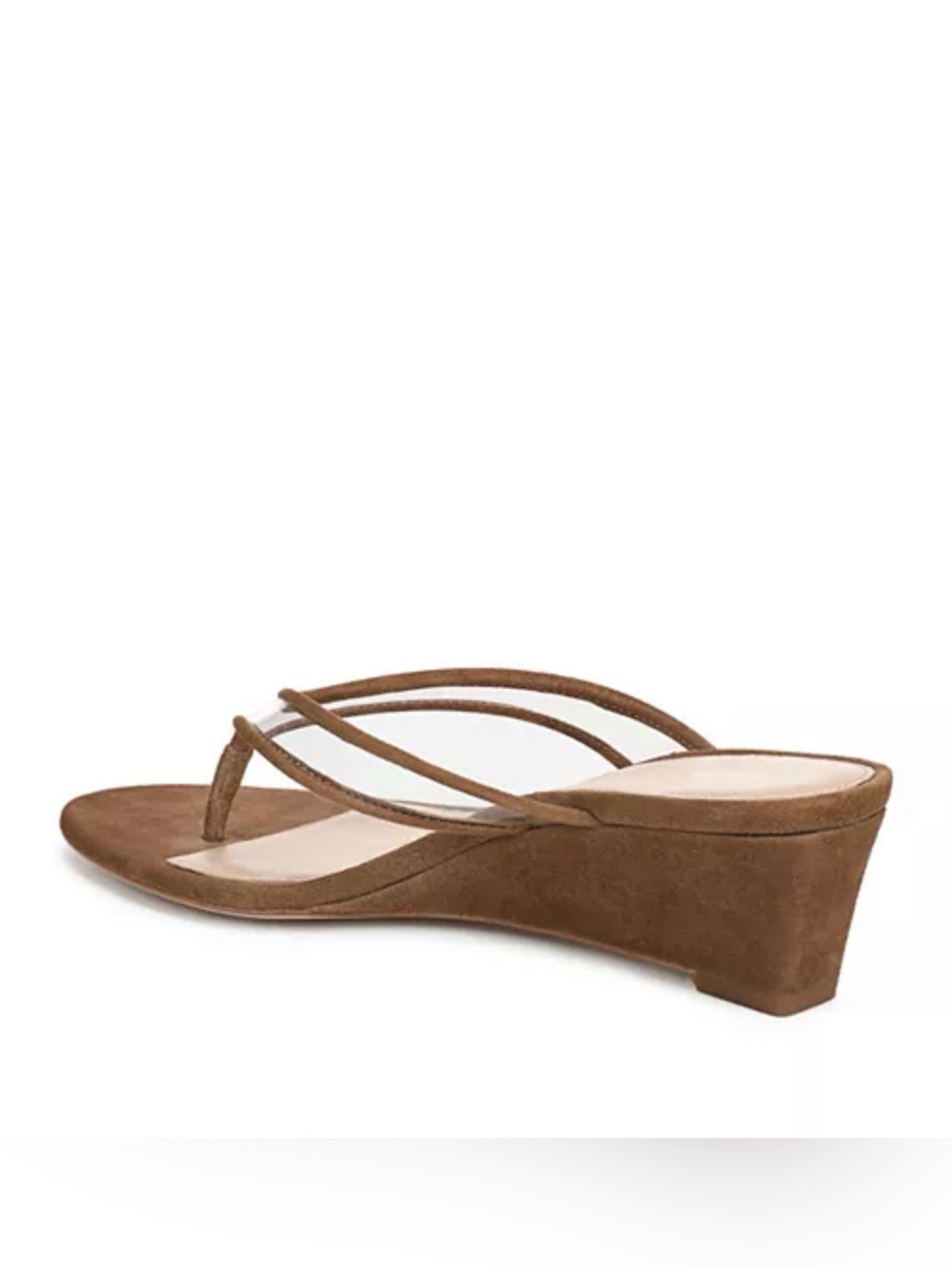 Veronica Beard Women's Clea Wedge Sandals 8 worn once clear chestnut $375 - Picture 5 of 5